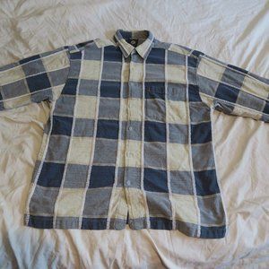 VTG Baycreek Patchwork Button Pocket LS Shirt LRG